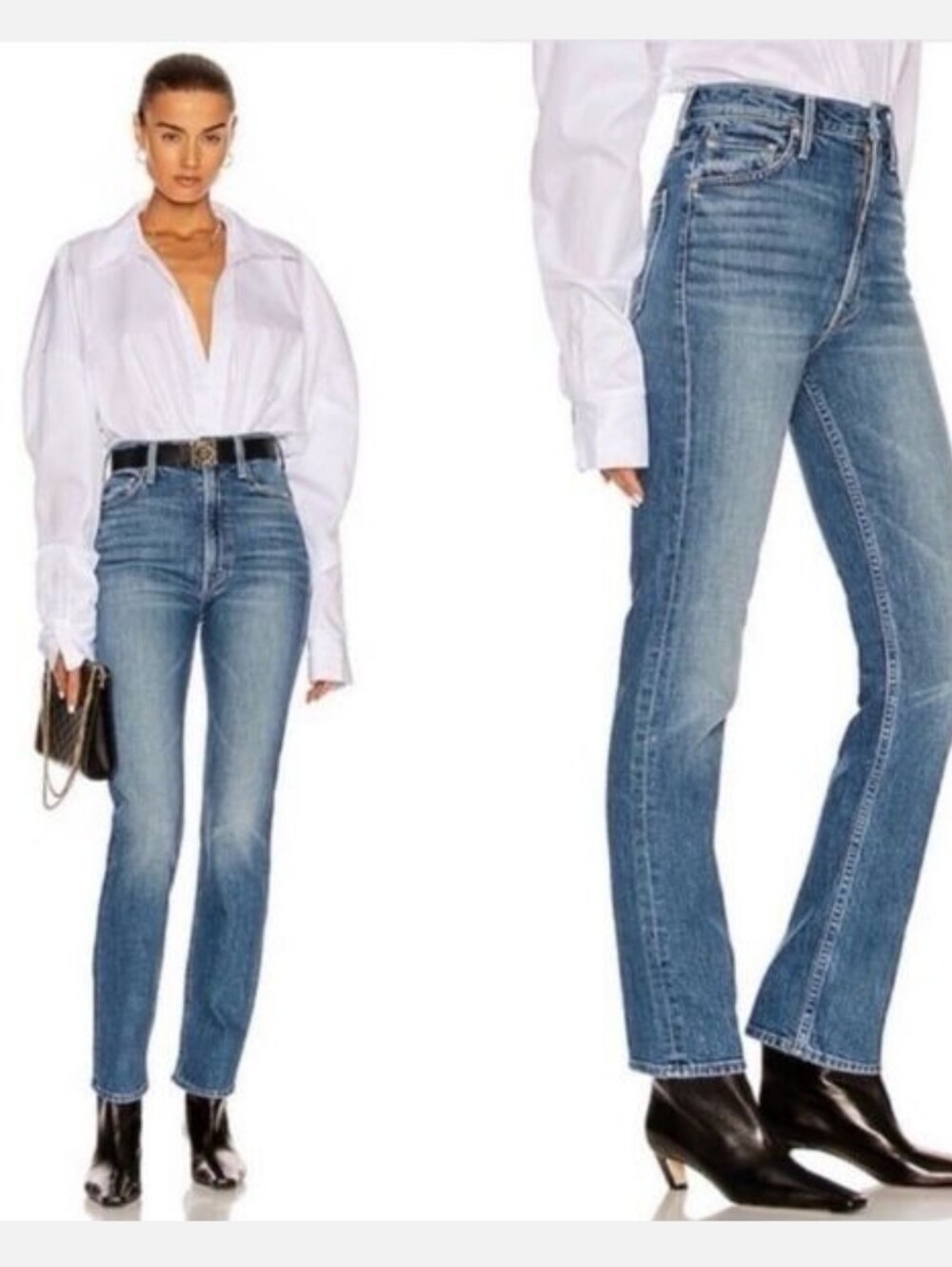 The MOTHER Superior High Waisted Rider Skimp in Cowboys Don't Cry Wash Size 25